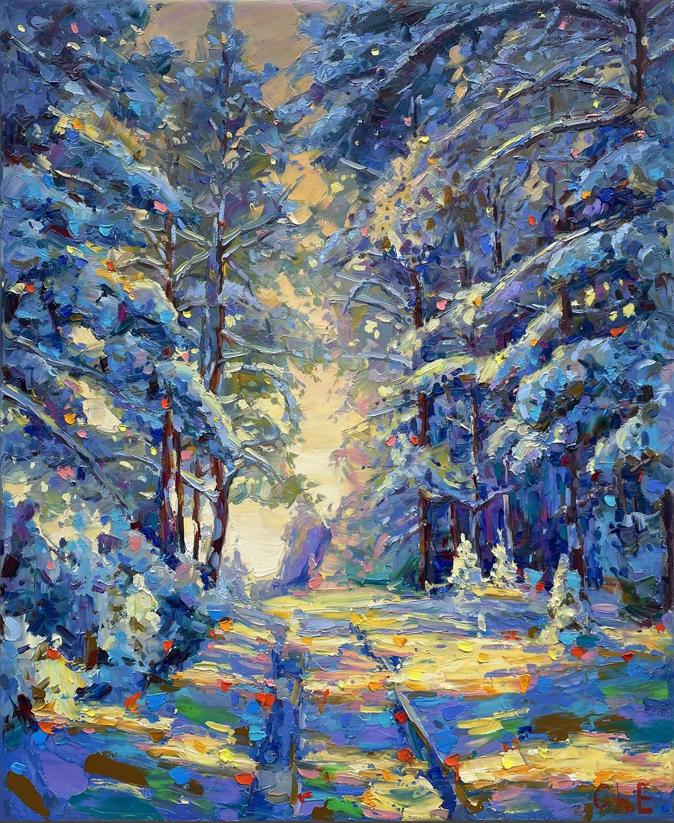 Winter Forest By Evgeny Chernyakovsky, 22 X 25, Artwork For Sale On Artfinder