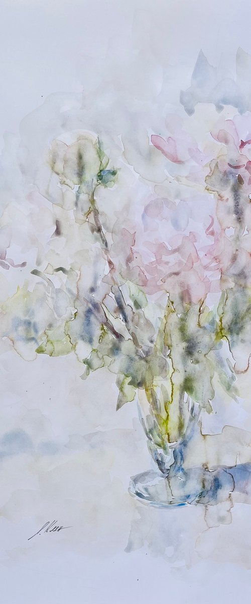 Peonies 50x65 cm 2025 by Elena Klyan