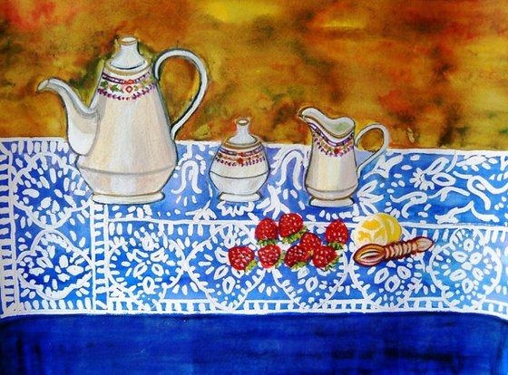 Time for Tea still life painting