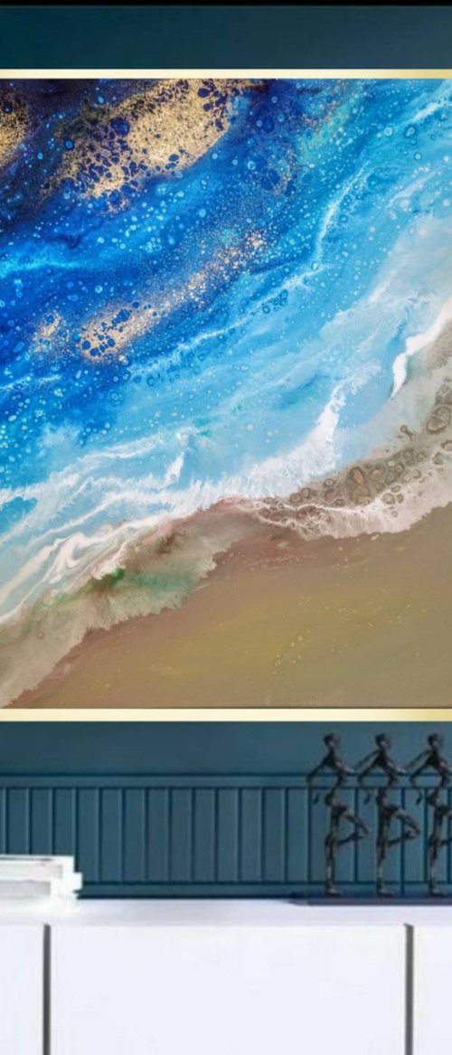Seafront  (81x81) cm by Eleni Denart