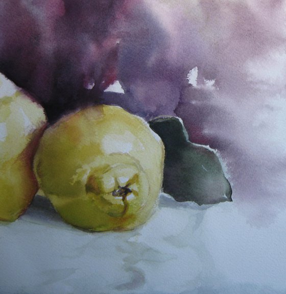 Quinces, autumn fruits