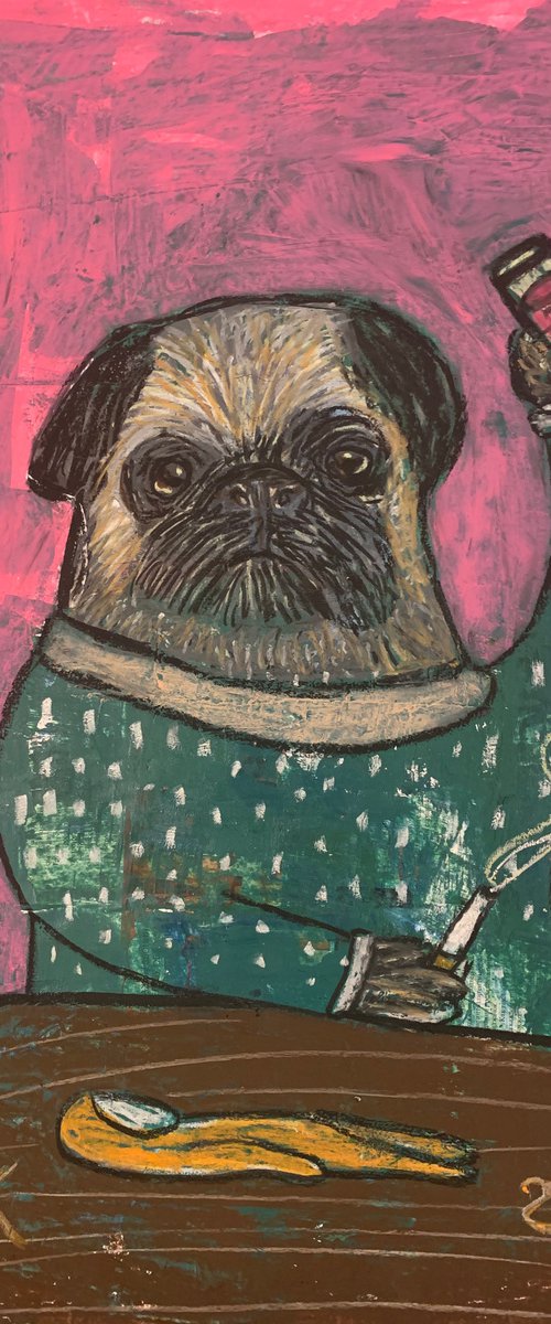Smoking pug #4 by Pavel Kuragin