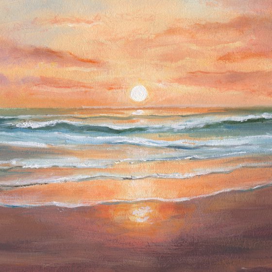 Peaceful beach sunset