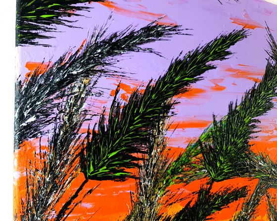 Grass In Purple Color