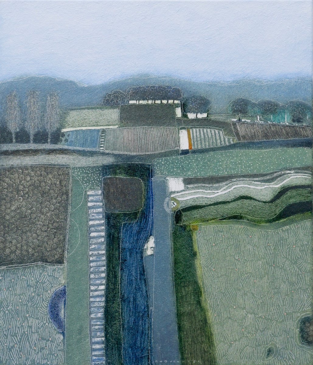 Landscape Oil Painting By Rob Van Hoek, 25 X 29", Time Will Bring You Winter, Original Artwork