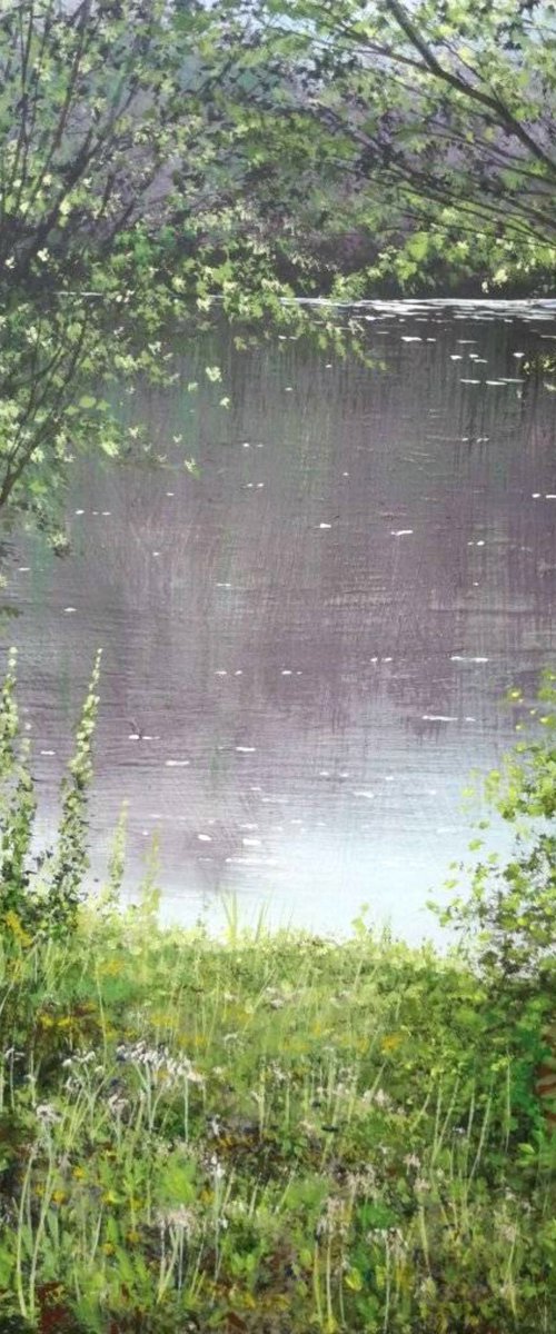 Summer day Acrylic on panel 40x30cm by Eugene Gorbachenko