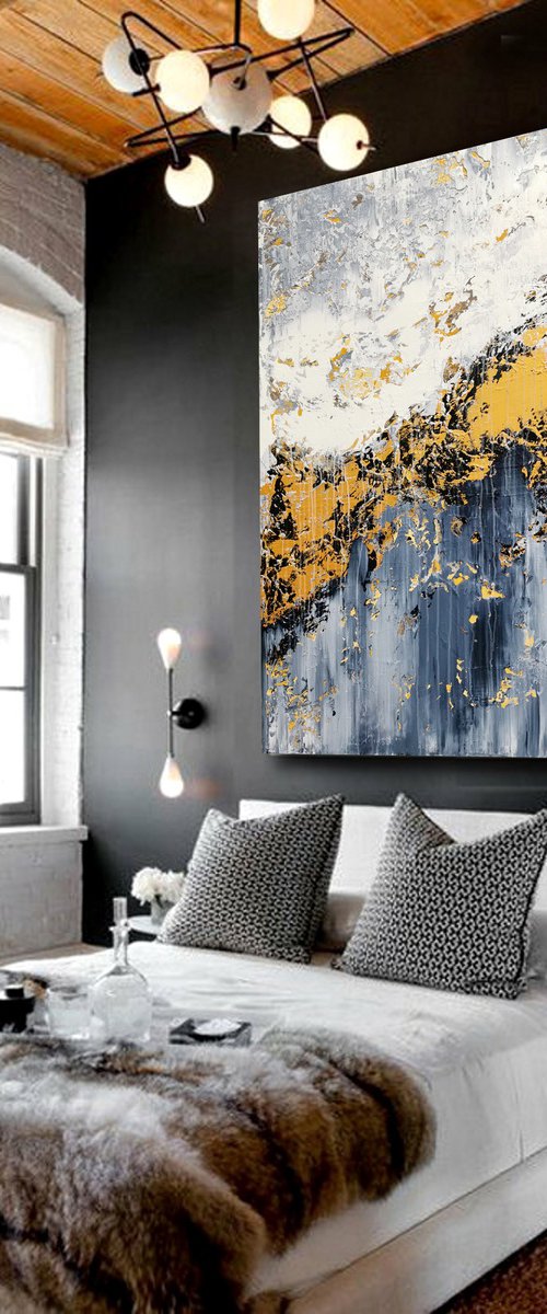 150x100cm. / abstract painting / Abstract 2227 by Alex Senchenko