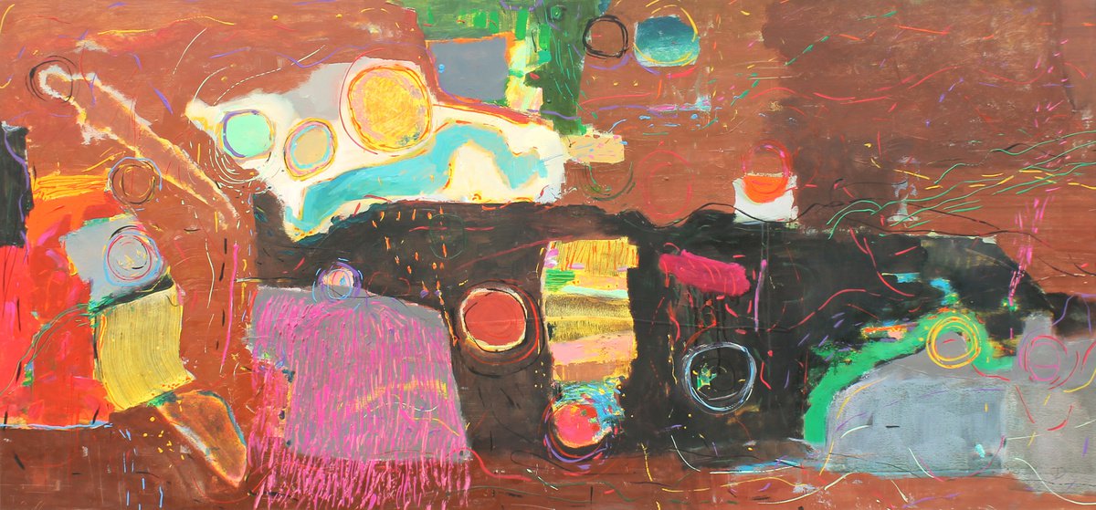  Composition 05.22 Kalush By Sergiy Dekalyuk, 77 X 35, Artwork For Sale On Artfinder