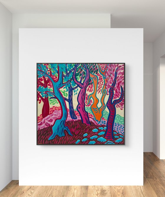 Morning Landscape with Pines III