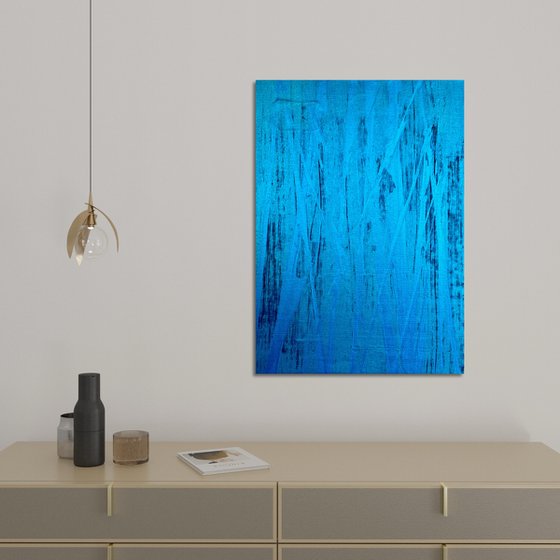 Hand-painted Blue Flow