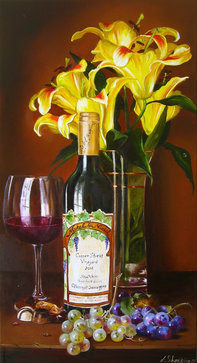 Wine bottle from Napa valley by Natalia Shaykina