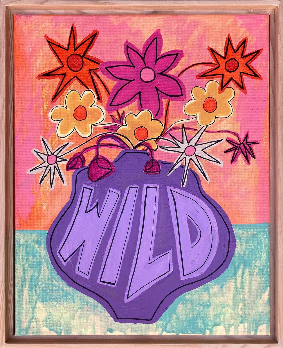 Wild floral painting by Amy Smith