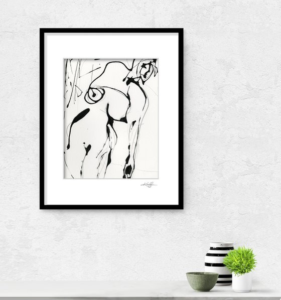 Doodle Nude 4 - Minimalistic Abstract Nude Art by Kathy Morton Stanion