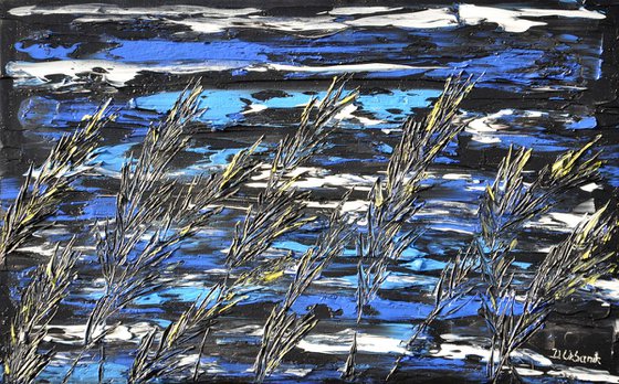 Grasses In Blue