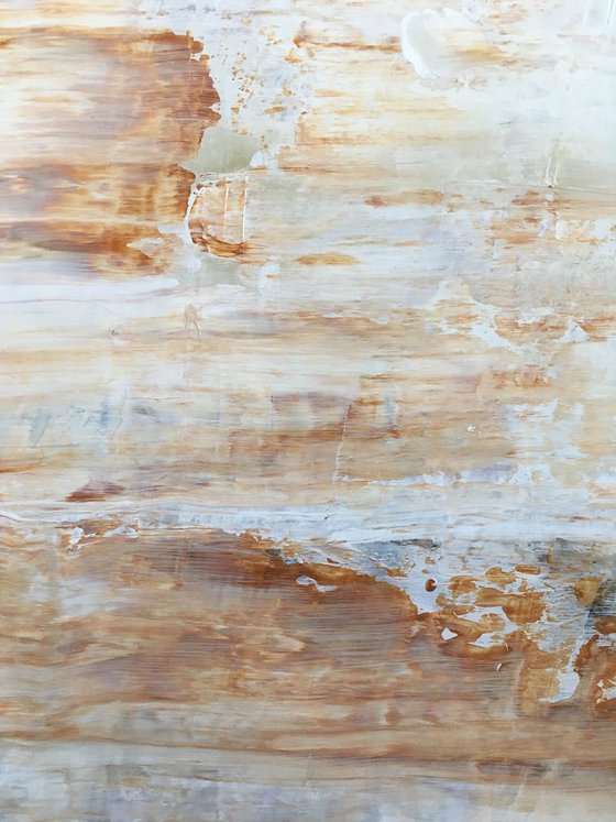 "Amber Waves" - FREE USA SHIPPING - Original Large PMS Acrylic Painting On Board - 48 x 24 inches