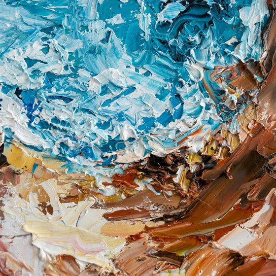 Impasto Ocean Wall Painting