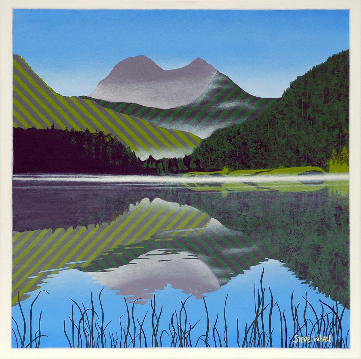 Impressionistic Landscape Acrylic Painting By Steve White, 24 X 24", North Cascades National Park, Original Artwork