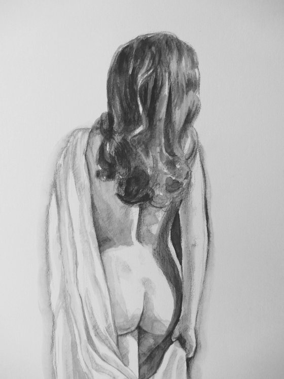 Draped female nude