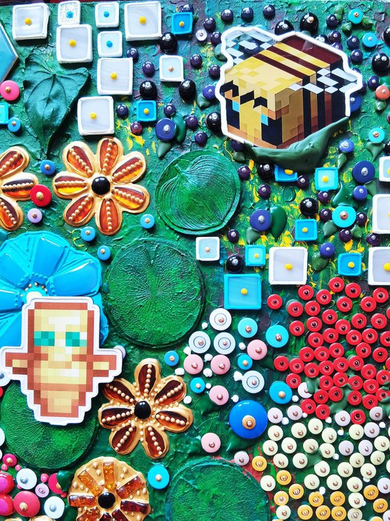 Neoflora. Virtual blooming in Minecraft style