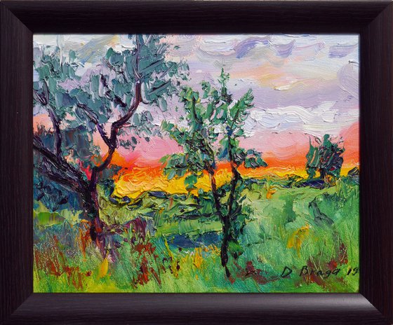 Summer sundown (framed)