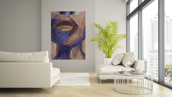 BRIGHTNESS- black woman wall art portrait - Limited Edition of 10, Giclee prints on canvas