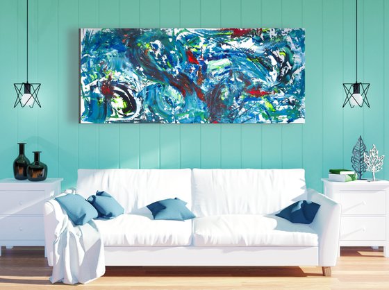 Deep sea, 200x90 cm