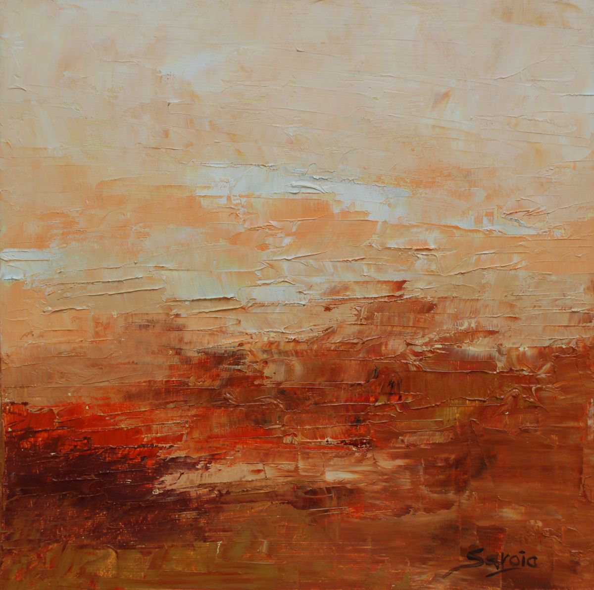 Ochre (Ref#:1285-19Q) By Saroja Van Der Stegen, 9 X 9, Artwork For Sale On Artfinder