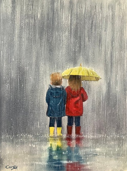Rainy Day, can I share the umbrella! by Darren Carey