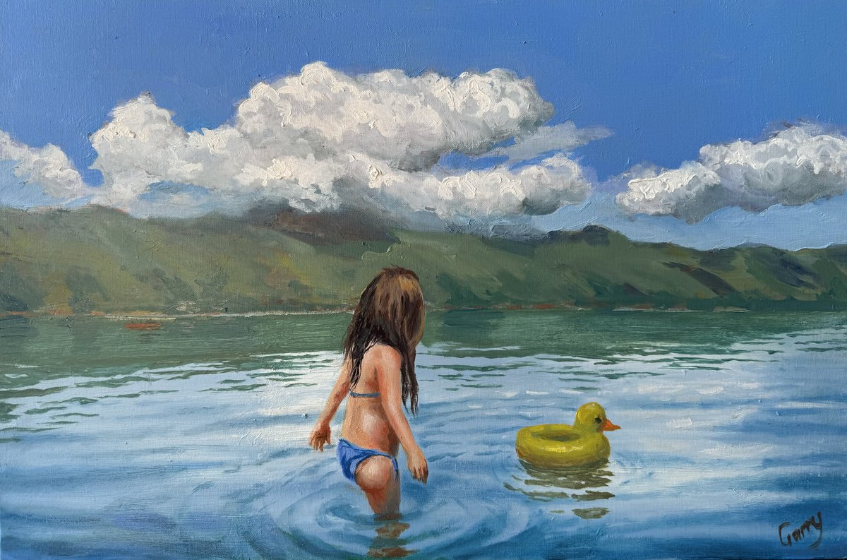 Photorealistic Portrait Oil Painting By Garry Arzumanyan, 24 X 16, Sunny Day 04, Original Artwork