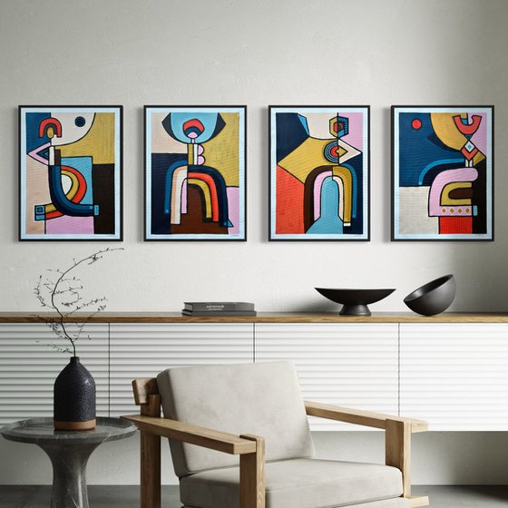 The Four Dancers (Set of 4)