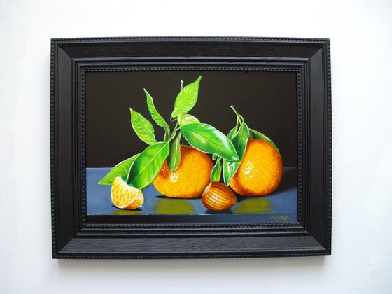 Clementines in chiaroscuro