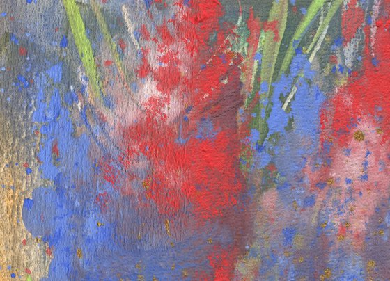 Abstract red flowers