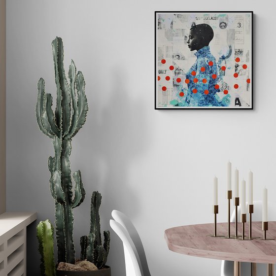 316_Vibrant Blue Portrait with Orange