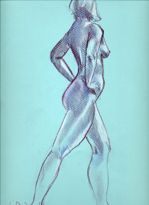 Standing - female nude by Louise Diggle