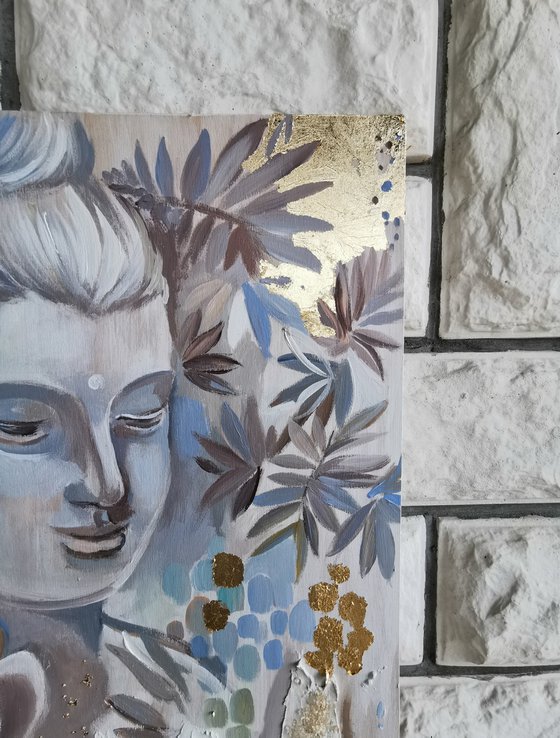 Buddha Abstract on wood
