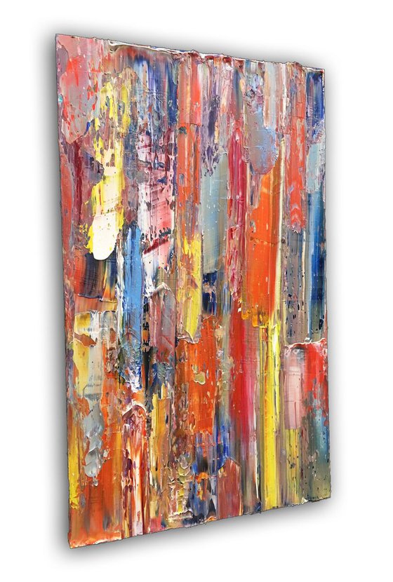"Messed Up" - SPECIAL PRICE-  Original PMS Oil Painting On Reclaimed Wood - 22.5 x 38 inches