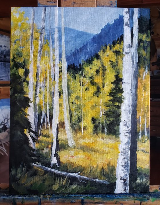 Landscape - Mountain Trees - "Aspen Meadow"