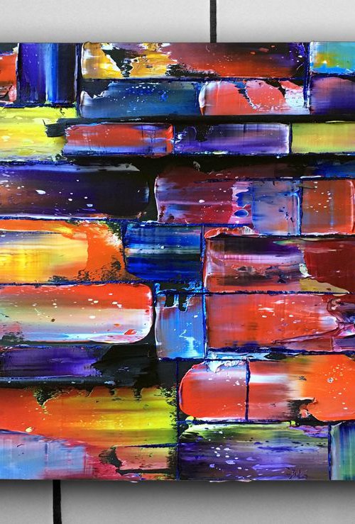 "Fit Us In" - Original PMS Assemblage Sculptural Painting On Wood - 26 x 16 inches by Preston M. Smith (PMS)
