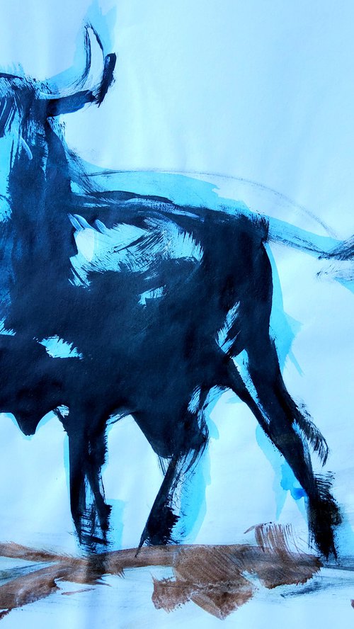 Ink bull 1 by Marina Del Pozo