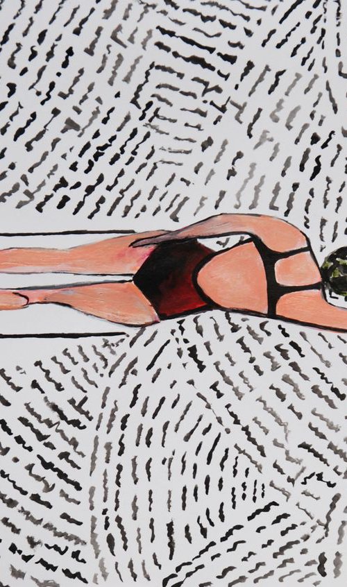 Swimmer / 42 x 29.7 cm by Alexandra Djokic