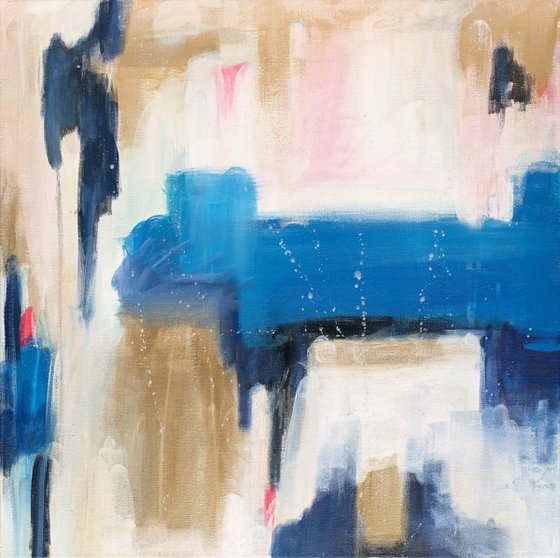 Tara, square abstract painting