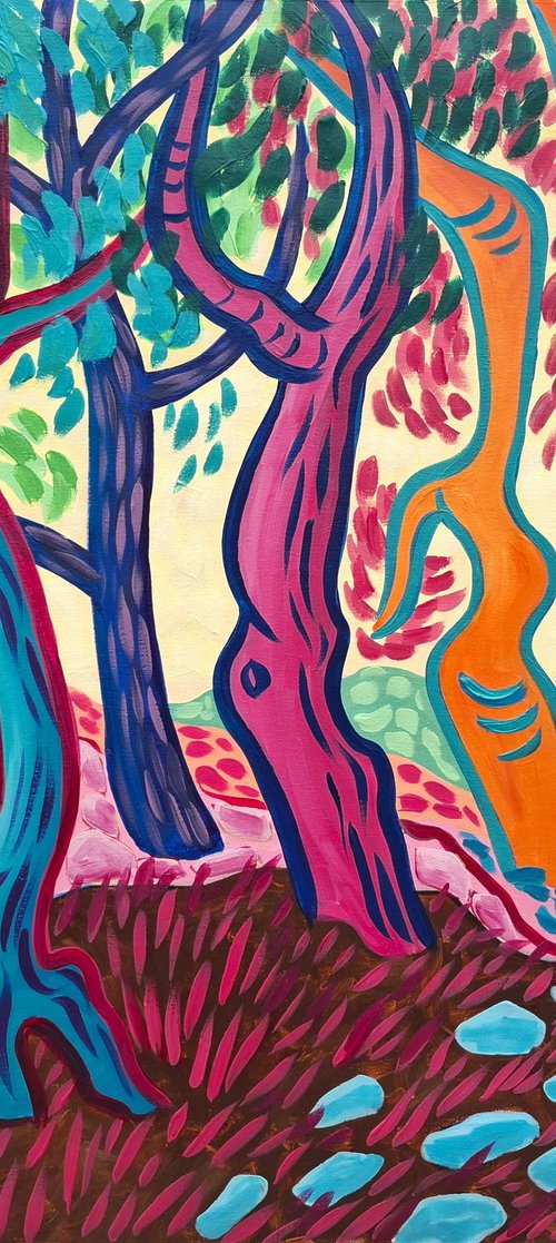 Morning Landscape with Pines III by Kirsty Wain