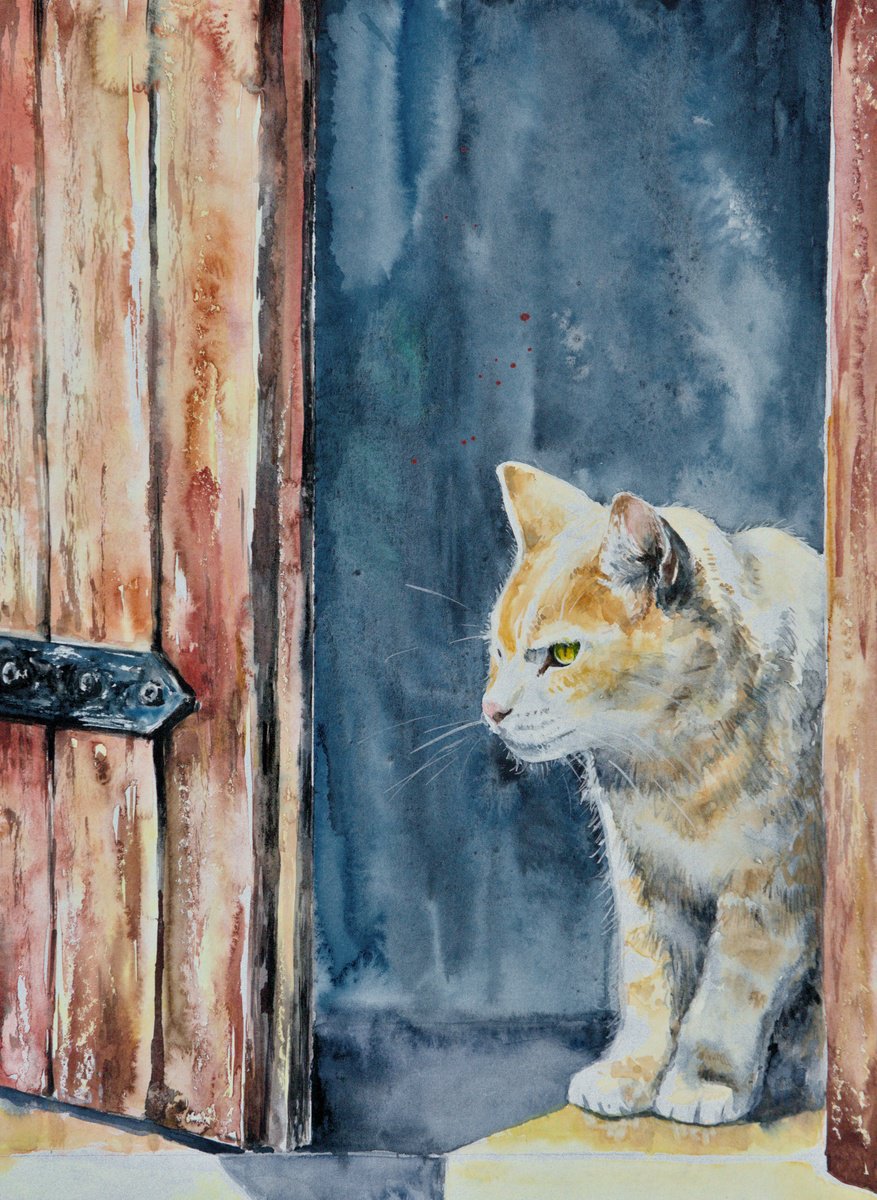 Impressionistic Animal Watercolour By Eve Mazur, 13 X 18, Who