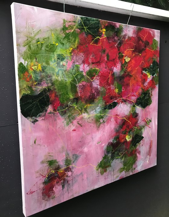 Bed of Roses - Large, contemporary painting