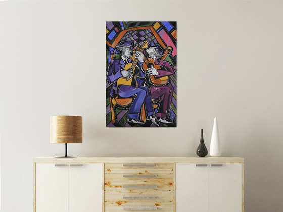 Two flamenco guitarists 2436