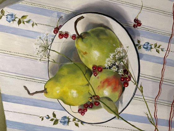 Blue Symphony on the Kitchen Table