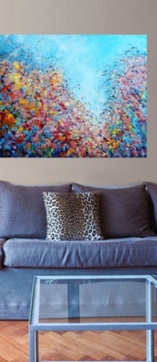 Blue Heaven original art by Therese O'Keeffe