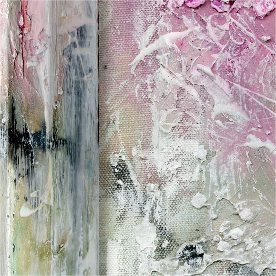 Quiet Whispers 4  - Framed Abstract Painting  by Kathy Morton Stanion