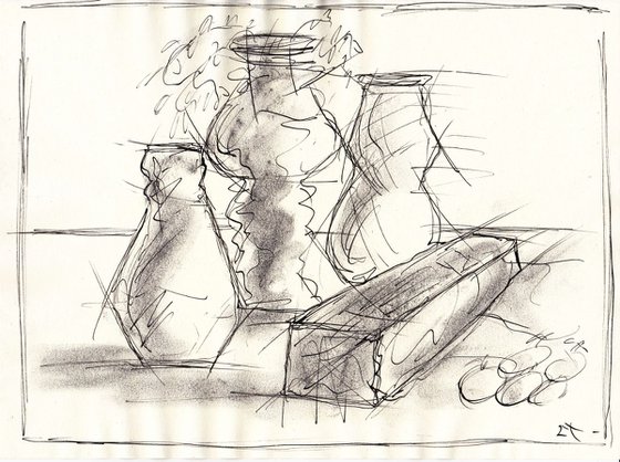 Still life sketching