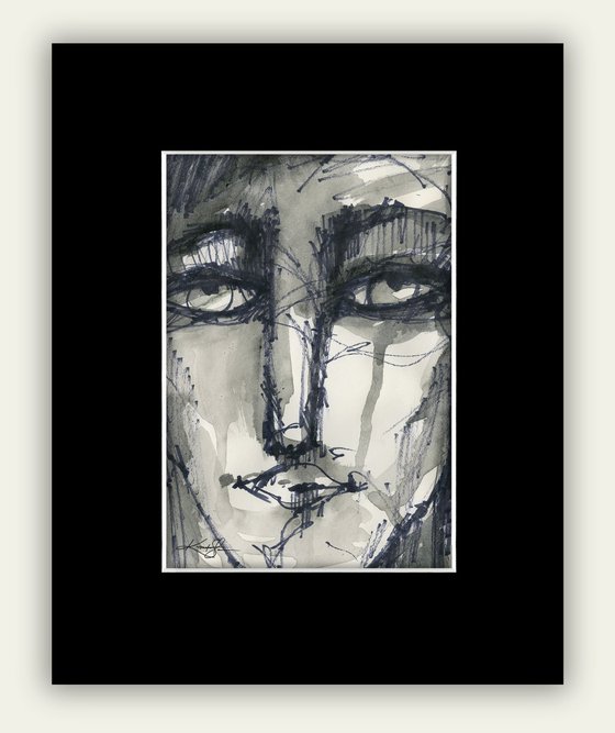 I Have A Secret Collection 1 - 4 Abstract Face Artworks by Kathy Morton Stanion